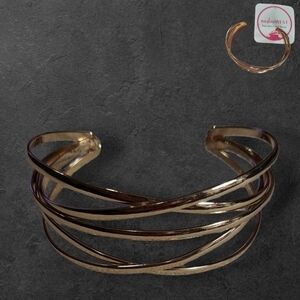 NWT NADINE WEST Twisted Gold Modern Cuff Bracelet